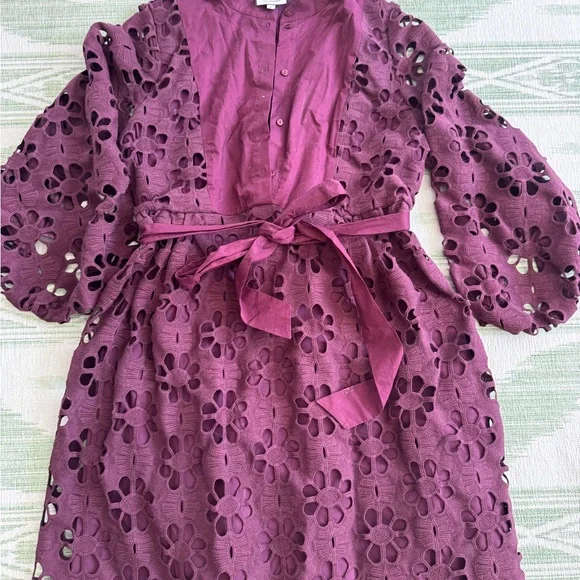 Tuckernuck Merlot Lace Calliope Dress - Picture 5 of 8